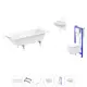 Ванна Sanitana BLB Universal 20220850R прямоугольная сталь 170x75 см с подвесным унитазом и раковиной в комплекте