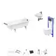Ванна Sanitana BLB Universal 20220851R прямоугольная сталь 170x75 см с подвесным унитазом и раковиной в комплекте