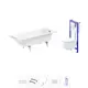 Ванна Sanitana BLB Universal 20220840R прямоугольная сталь 170x70 см с подвесным унитазом