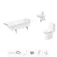 Ванна Sanitana BLB Universal 20220729R прямоугольная сталь 170x70 см с напольным унитазом и раковиной в комплекте