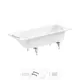 Ванна Sanitana BLB Universal 20220722R прямоугольная сталь 170x70 см с шумоизоляцией, ножками, сливом-переливом и подголовником