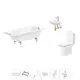 Ванна Sanitana BLB Universal 20220716R прямоугольная сталь 160x70 см с напольным унитазом и раковиной в комплекте