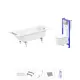 Ванна Sanitana BLB Universal 20220829R прямоугольная сталь 160x70 см с подвесным унитазом