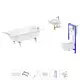 Ванна Sanitana BLB Universal 20220836R прямоугольная сталь 160x70 см с подвесным унитазом и раковиной в комплекте