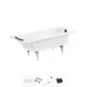Ванна Sanitana BLB Universal 20220707R прямоугольная сталь 160x70 см с шумоизоляцией, ножками, сливом-переливом и подголовником
