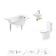 Ванна Sanitana BLB Europa Mini 20220556R прямоугольная сталь 105x70 см с напольным унитазом и раковиной в комплекте