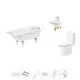 Ванна Sanitana BLB Universal 20220700R прямоугольная сталь 150x70 см с напольным унитазом и раковиной в комплекте