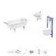 Ванна Sanitana BLB Universal 20220825R прямоугольная сталь 150x70 см с подвесным унитазом и раковиной в комплекте