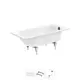 Ванна Sanitana BLB Universal 20220687R прямоугольная сталь 150x70 см с шумоизоляцией, ножками и сливом-переливом