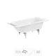 Ванна Sanitana BLB Universal 20220690R прямоугольная сталь 150x70 см с шумоизоляцией, ножками, сливом-переливом и подголовником