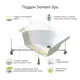 Душевая кабина Domani-Spa Vitality Slim high DS01VS1212HWCl10 120x120x219 см гидромассаж 1/4 круга высокий поддон, белые стенки, прозрачное стекло