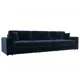 Диван раскладной Лига диванов Лига-055 НПБ Лонг 345x108x92 см велюр цвет tower 13 синий