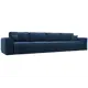 Диван раскладной Лига диванов Лига-081 НПБ МегаЛонг 460x95x117 см велюр цвет brut 11 синий