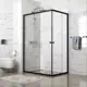 Душевой уголок Domani-spa Shape DS04Sp128L0Cl00.Gt-Black.MP прямоугольник 120x80см черный профиль эффект стекла прозрачное закаленное стекло