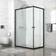 Душевой уголок Domani-spa Shape DS04Sp128L0M00.Gt-Black.MP прямоугольник 120x80см черный профиль эффект стекла матовый