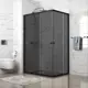 Душевой уголок Domani-spa Shape DS04Sp128L0T00.Gt-Black.MP прямоугольник 120x80см черный профиль эффект стекла тонированный