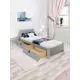 Кровать Solarius Мишка 90x80x210 см дерево с реечным основанием цвет светло-серый/платиновый