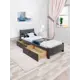 Кровать Solarius Мишка 100x80x210 см дерево с ортопедическим основанием цвет темно-серый/венге