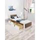 Кровать Solarius Мишка 90x80x200 см дерево с реечным основанием цвет коричневый/белый