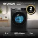 Стиральная машина Hyundai Wfd8401 60x85x43 см 8 кг цвет темно-серый