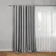 Штора на ленте со скрытыми петлями блэкаут Kreaforta Sanur 200x300 см цвет серый