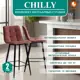 Барный стул Tetchair Chilly 44x94x53 см цвет коралловый