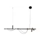 Светильник подвесной светодиодная Kink light Кайли 08039k-140a,19(20)-kinklight 40 м² нейтральный белый свет цвет черный