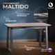 Обеденный стол прямоугольный Tetchair maltido 130-160x75 см ЛДСП цвет черный/дуб вотан
