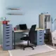 Стол письменный Шведский стандарт Ингар S01392 140x75x55 см ДСП цвет дуб беленый/серо-бирюзовый/черный