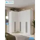 Шкаф распашной Принцесса мелания 3029/4 6 дверный 130x220x50 см ЛДСП цвет белый