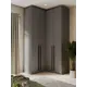 Шкаф распашной Принцесса мелания 3129/2а 130x260x50 см ЛДСП цвет графит