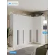 Шкаф распашной Принцесса мелания 3030/5 7 дверный 130x220x50 см ЛДСП цвет белый