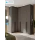 Шкаф распашной Принцесса мелания 3129/4а 6 дверный с антресолью 130x260x50 см ЛДСП цвет графит