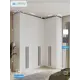 Шкаф распашной Принцесса мелания 3030/4а с 6 дверями 130x260x50 см ЛДСП цвет белый