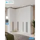 Шкаф распашной Принцесса мелания 3029/5а с 7 дверями 130x260x50 см ЛДСП цвет белый