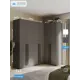 Шкаф распашной Принцесса мелания 3130/4 с 6 дверями 130x220x50 см ЛДСП цвет графит