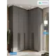 Шкаф распашной Принцесса мелания 3130/3а с 5 дверями 130x260x50 см ЛДСП цвет графит