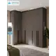 Шкаф распашной Принцесса мелания 3129/5а с 7 дверями 130x260x50 см ЛДСП цвет графит