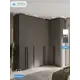 Шкаф распашной Принцесса мелания 3130/5а с 7 дверями 130x260x50 см ЛДСП цвет графит