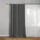 Штора на ленте со скрытыми петлями блэкаут Kreaforta Plaga 200x300 см цвет графитовый