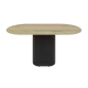 Кухонный стол овальный Genglass GGT-03-2-1-E-16080 160x80 см лдсп цвет орех