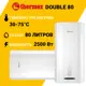 Накопительный водонагреватель электрический 80 л Thermex Double 80 2.5 кВт нержавеющая сталь мокрый ТЭН