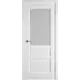 Комплект межкомнатной двери Vfd Elegant 3 остеклённая 200x60см ПВХ цвет emalex ice с коробом и наличниками