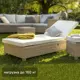 Шезлонг Naterial Medena 200x69x94 см алюминий/искусственный ротанг бежевый
