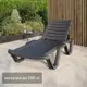 Шезлонг Атлант 184x62x33 см пластик цвет графит