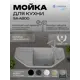 Мойка для кухни врезная Santrek ANGLE SA-A800 49x79 см глубина чаши 20 см искусственный камень цвет серый