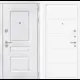 Входная дверь Labirintdoors Версаль П-13 правый 205x96см белый софт/альберо браш серебро