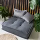 Пуф велюр Miella Lora 775d3-LORA-POOF-серый, 100x23 см, цвет серый, светло-серый