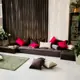 Диван Miella 771d4-LORA 80x23x200 см велюр цвет коричневый с коричневыми подушками