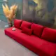 Диван угловой Miella 2025d5 200x23x80 см велюр цвет красный